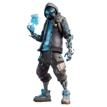 pngtree futuristic fortnite character in tactical gear with cybernetic armor and glowing png image_17165943